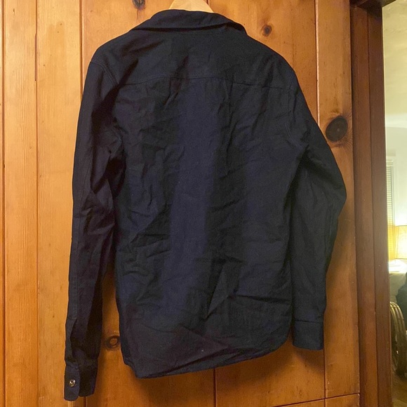 Indigofera black linen double breasted button down. NWOT. Large. - Picture 4 of 4